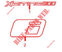 STICKERS voor Kymco XCITING 300 AFI 4T EURO III