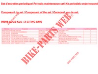 SET ENTRETIEN PERIODIQUE voor Kymco XCITING VS 400 ABS TCS EURO 5